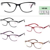 Ready-made plastic frame glasses for women Vizzini V8188, diopters from +1.00 to +4.00
