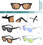 Polarized acetate plastic sunglasses Big City HS2860