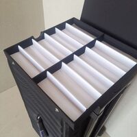 Mobile box (suitcase, trunk, organizer, display case) on wheels for frames and glasses for 192 slots JS-C220921