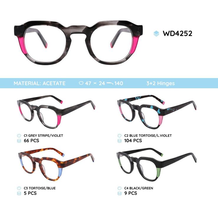 Plastic acetate eyeglasses frame for women WD4252