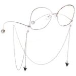 Metal non-slip chain, with triangle pendant, for glasses and masks GL454