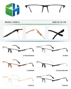 Metal nylor frame with soft nose pad and spring hinges CH5012-DA