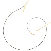 Black-colored metal non-slip chain, cooper snake 1,2 mm, for glasses and masks GL273