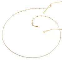 Металлическая нескользящая золотая цепочка для очков и масок GL098