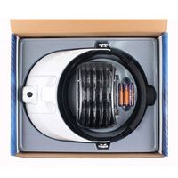 Лупа бинокулярная с подсветкой, увеличительное стекло с креплением на голову 81001-G-XX, увеличение: 1X, 1,5X, 2X, 2,5X, 3,5X