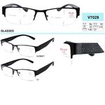 Ready-made metal frame glasses Vizzini V7029, plastic lens, diopters +0.75 to +4.00 (step 0.25)