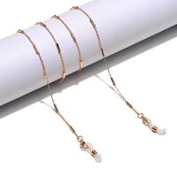 Gold-colored metal non-slip chain, with copper tube, for glasses and masks GL1294