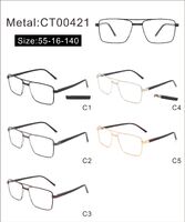 Metal frame with soft nose pad and spring hinges CT00421-DA