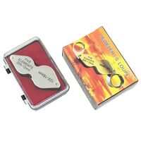 Folding magnifier with two lenses 1154-双镜头-XX, diameter: 18 mm, 12 mm. Magnification: 10X, 20X