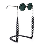 Matte black acrylic eyeglass chain GB052