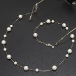 Metal non-slip chain, with large and small pearl, for glasses and masks GL430