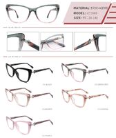 Plastic TR90 and acetate frame with spring hinges LE1040-DA