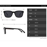 Plastic square light sunglasses for men Elit 2225-EL