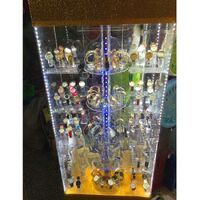 Acrylic floor rotating display stand for glasses, frames, cases and accessories 18006F-1, size 176 * 58 cm