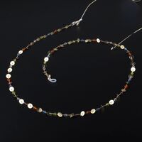 Металлическая нескользящая цепочка, с цветными кристаллами, для очков и масок GL977