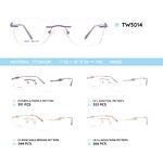 Titanium metal rimless frame TW3014