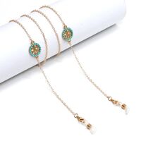 Gold-colored metal non-slip chain, with the tree of life, for glasses and masks GL1036