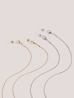 Модная разноцветная цепочка для очков из рисовых бусин с кружевными бантами GM043