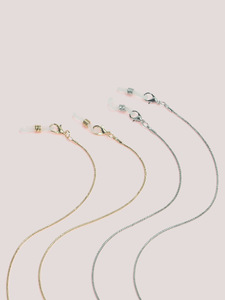 Цветная цепочка для очков, комплект из двух штук, золотая и серебряная GM043