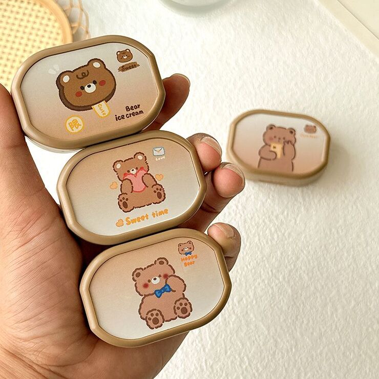 Mini soft contact lens kit TZ009咖啡熊