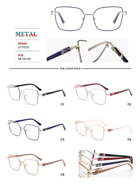 Metal frames for glasses with spring hinges for women Big City LF17010