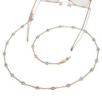 Set of two acrylic black and yellow glasses chain GL1352