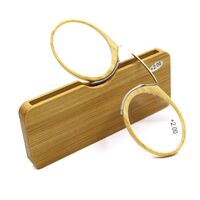 Очки-пенсне пластиковые для чтения с футляром 6009-木纹, диоптрии от +1.00 до +3.50, РМЦ=62-64