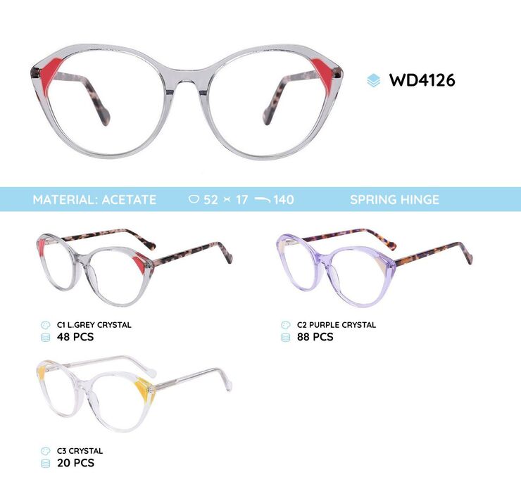Plastic frames for glasses acetate material WD4126
