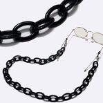 Acrylic non-slip matte chain, oval concave shape, for glasses and masks GB115