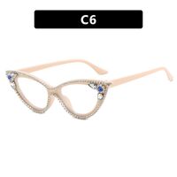 Plastic glasses with blue light protection and rhinestones for women 97073镶钻-PN