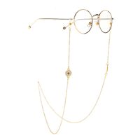 Gold-colored metal non-slip chain, with daisy, for glasses and masks GL1039