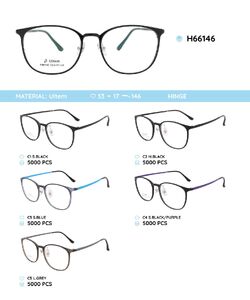 Plastic Ultem eyeglasses frame H66146