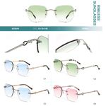 Безободковые солнцезащитные металлические очки с защитой UV-400 и нейлоновыми линзами Big City S25648