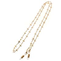 Металлическая нескользящая цепочка, с бусинами в форме самолета, для очков и масок GL075