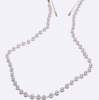 Gold-colored metal non-slip chain, with white pearls, for glasses and masks GL1380