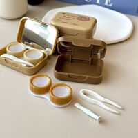 Mini soft contact lens kit A118-17奶茶爱心熊头