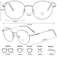 Metal frame with Blue Ray Cut protection lenses MAMO H5551