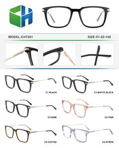 Plastic acetate frame for women with spring hinges CH7201-DA