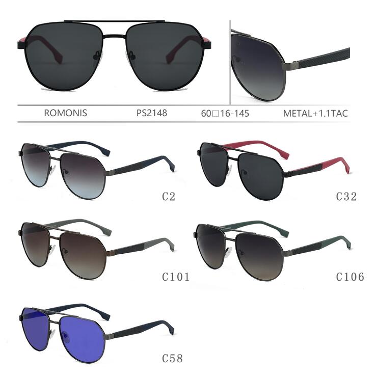 Polarized metal sunglasses for men Romonis PS2148-R