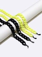 Набор из двух золотых цепочек для очков с жемчугом и листьями GM142