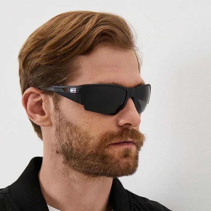 Plastic semi-rimless sunglasses for men Elit 2241-EL