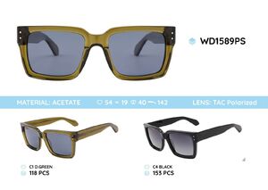 Plastic acetate frame polarized sunglasses WD1589PS