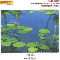 Cloth for glasses from microfiber material, dense material лилия 荷花金布