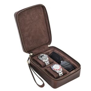 Сумка-барсетка-чехол из натуральной кожи для очков и девайсов с ремешком и молнией CF1202