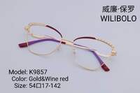 Metal ultrathin frames Wilibolo, with rhinstouns K9857