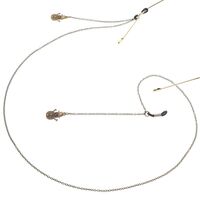 Bronze-colored metal non-slip chain, with a Christmas snowman pendant, for glasses and masks GL145