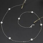 Metal non-slip chain, with large pearl, for glasses and masks GL223