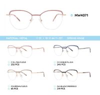 Nylor metal women's frame for glasses with spring hinges MW4071