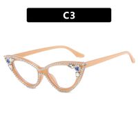 Plastic glasses with blue light protection and rhinestones for women 97073镶钻-PN