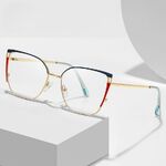 Metal glasses with blue light and UV protection 9752-GT
